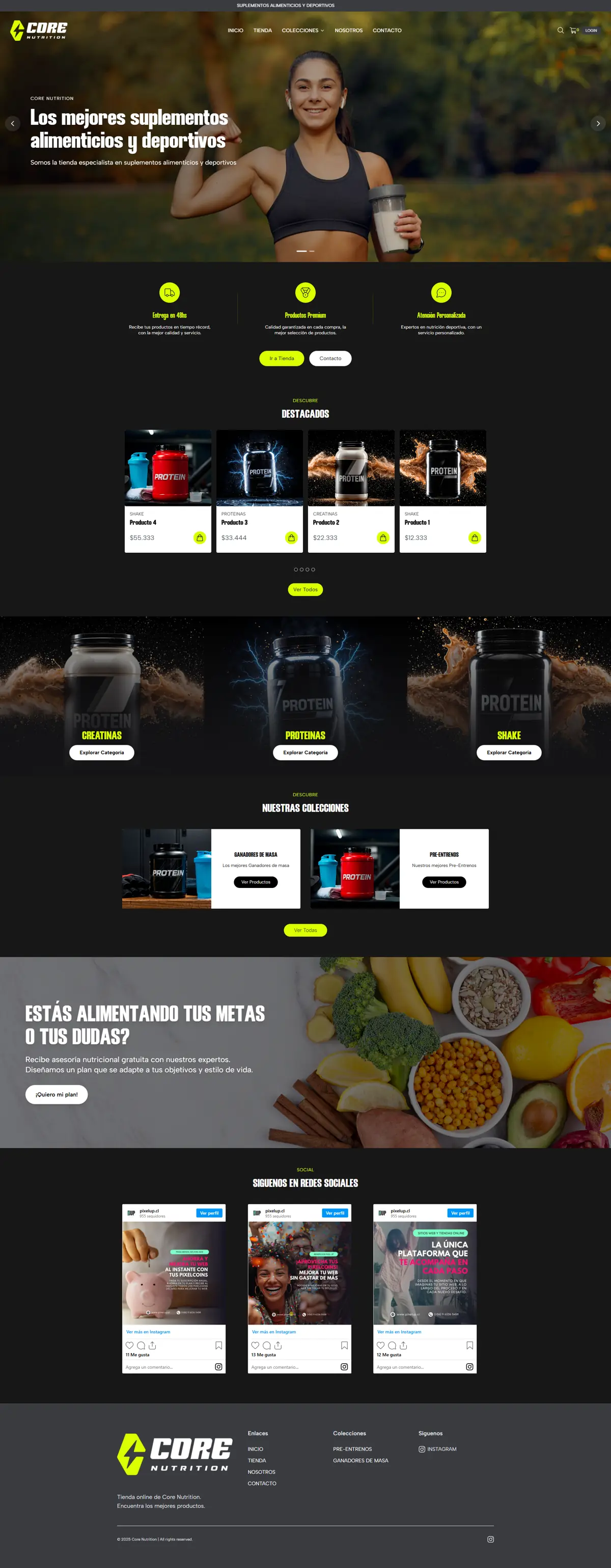 Core Nutrition website